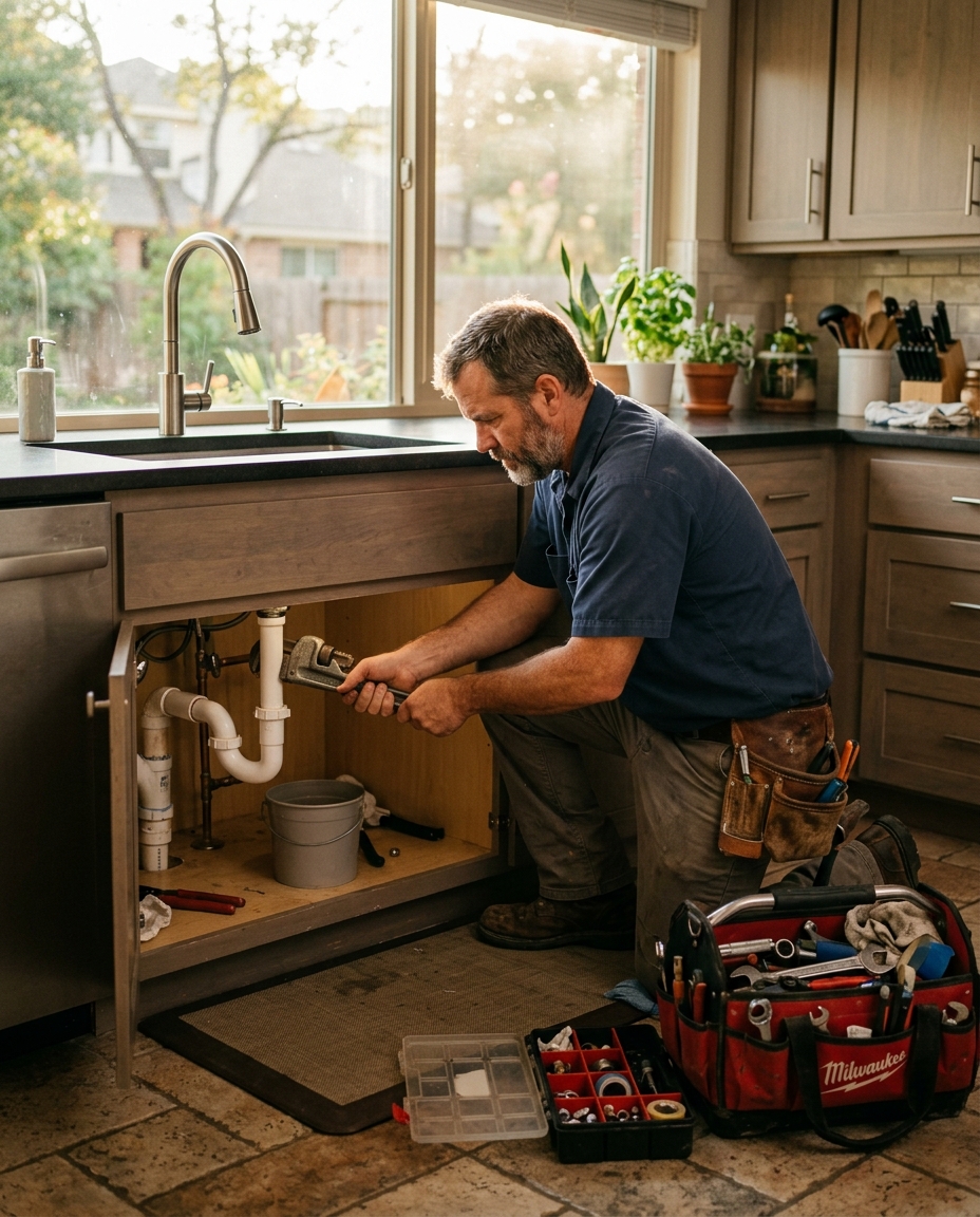Austen Plumbing Company team at work